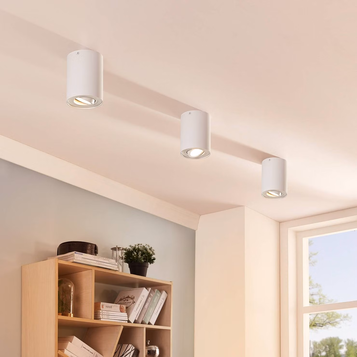 Plafoniera soffitto Jolina Arcchio, dimmerabile, Bianco / Opale, Corridoio, Alluminio, Moderno, Plafoniera