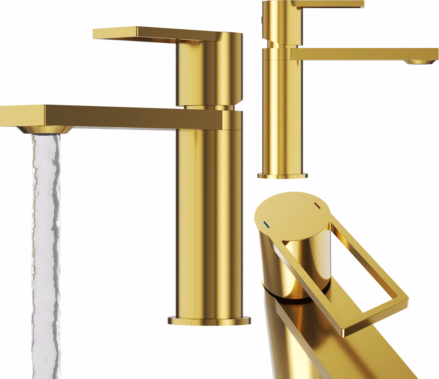 Granitan - Rubinetto per lavabo - Rubinetto da bagno - Cartuccia in Vetroceramica - Ottone - Oro - Rubinetto per lavabo - ARMA