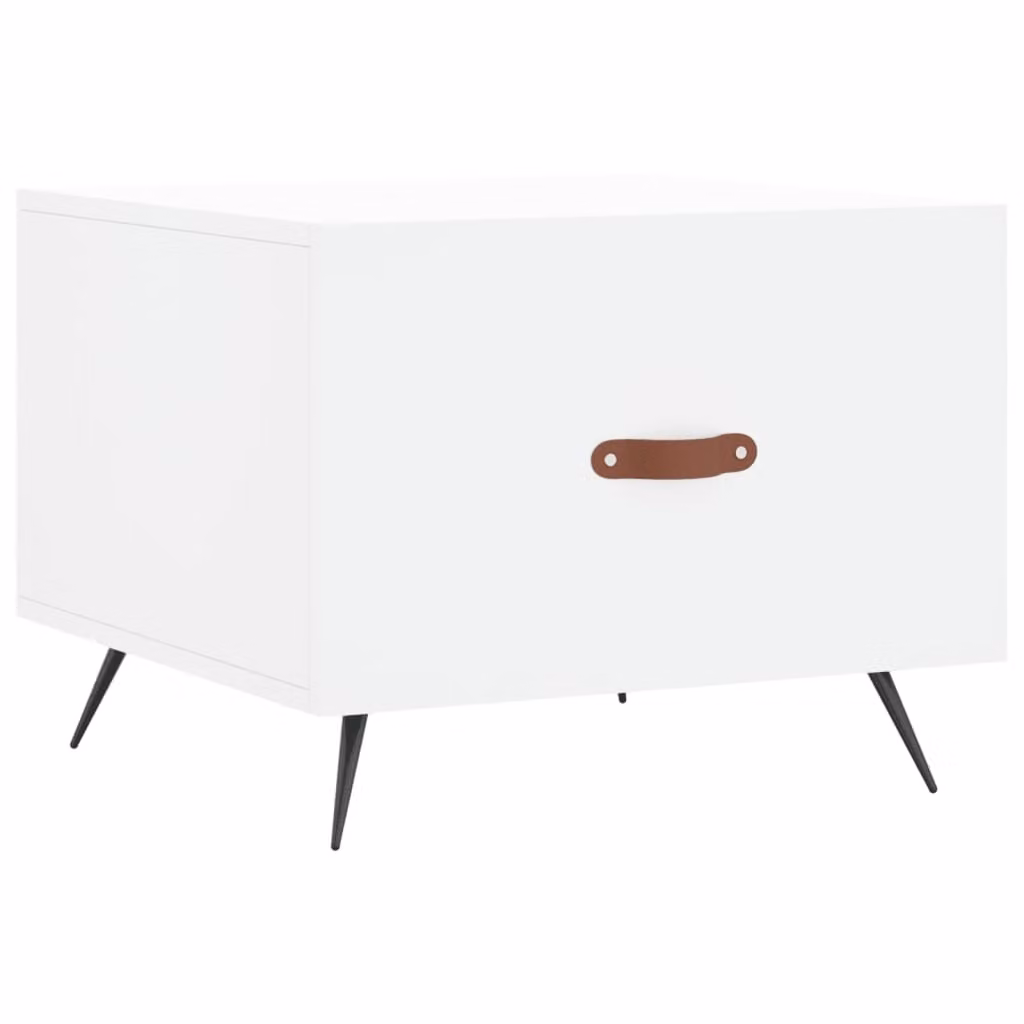 Tavolino da Salotto Bianco 50x50x40 cm in Legno Multistrato
