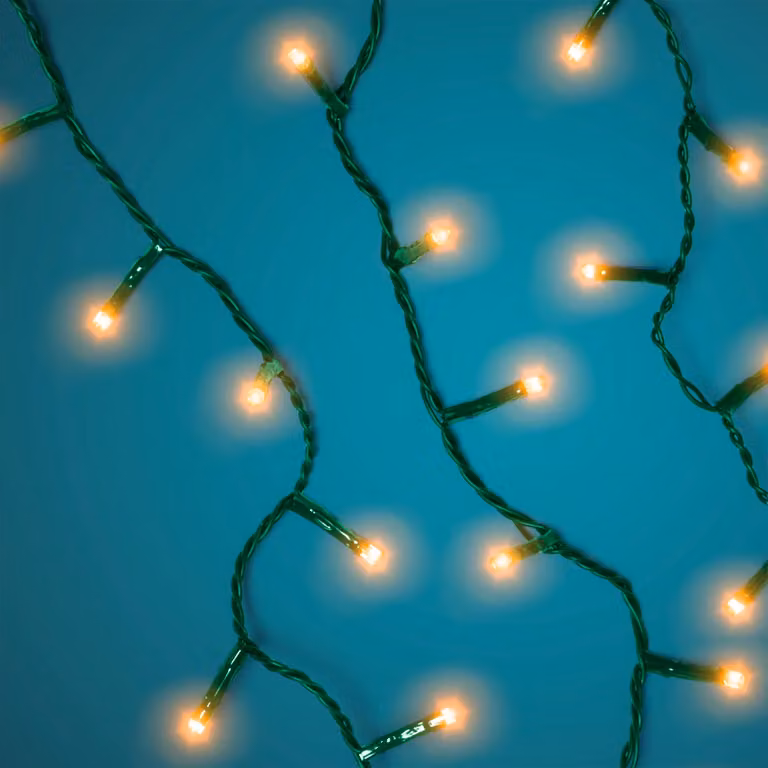 Catena luminosa Dictrolux con 180 LED oro, lunghezza 7,2 metri