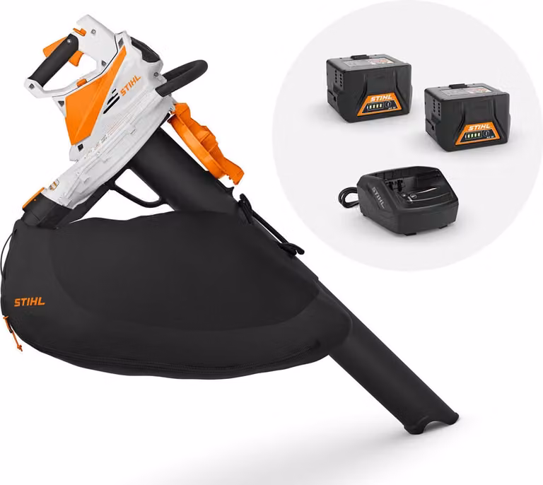 AKKU SAUGHHÄCKSLER STIHL SHA 56 - AK-SYSTEM con 2 batterie AK20 e caricabatterie, soffiatori, soffiatrici