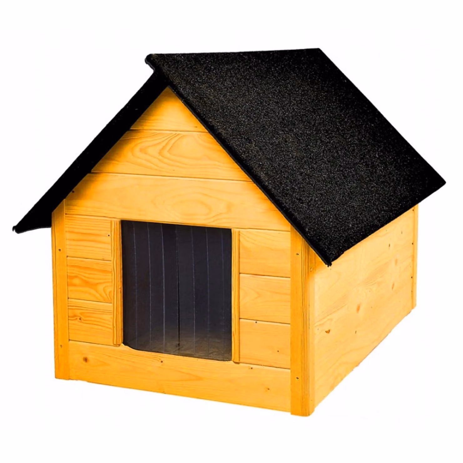 Cuccia isolata per cani con cuscino | colore legno di pino | ideale per giardino e terrazza | comfort in estate e in inverno | robusta e resistente alle intemperie