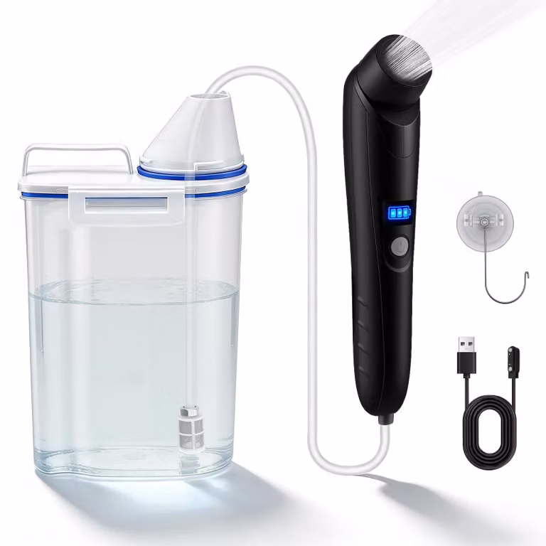 Bidet portatile da 3 litri, ricaricabile tramite USB, ugello spray regolabile, colore nero