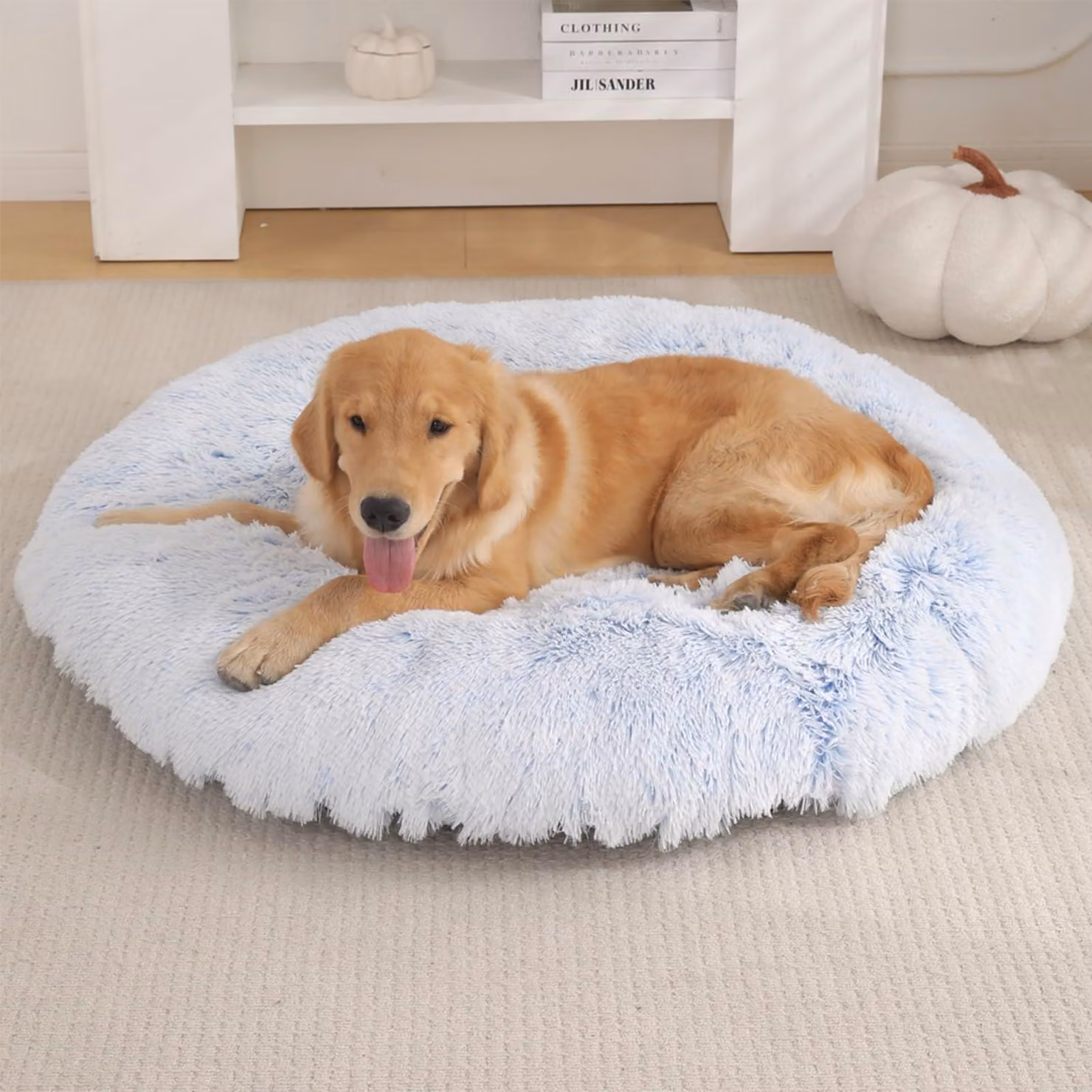Cuccia rotonda per cani, cuscino per cani, lavabile, cuccia per cani, morbida, tappetino antistress, antiscivolo