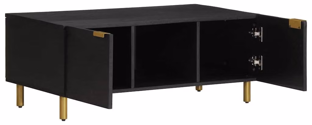vidaXL Tavolino nero 100x54x40 cm Materiale a base di legno