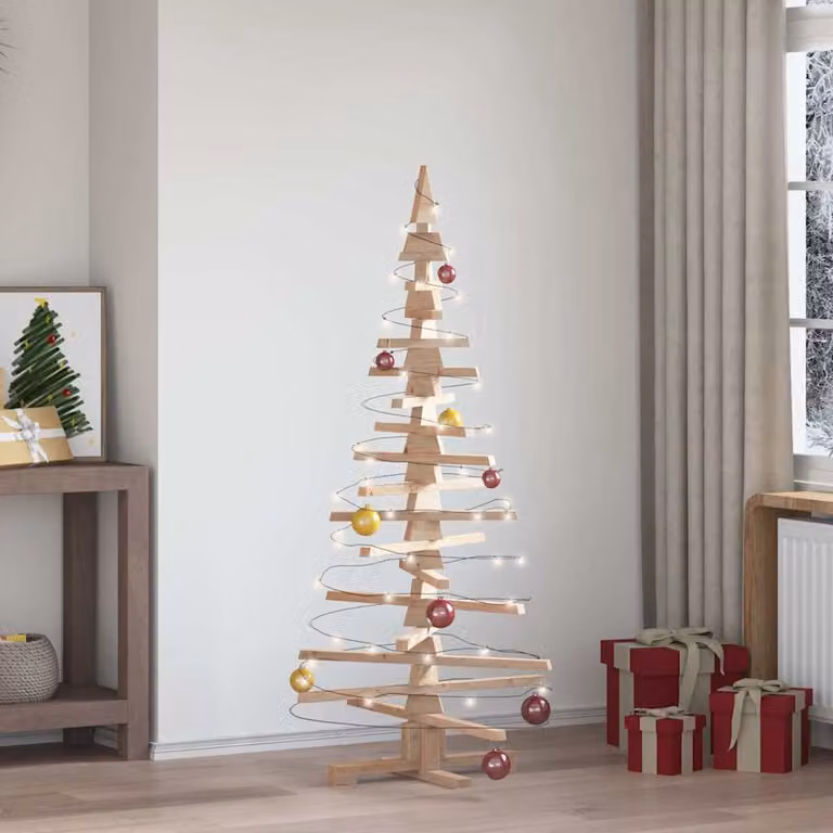 vidaXL Albero di Natale in legno per decorazioni 150 cm