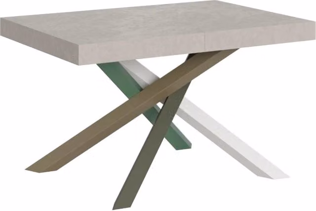 Tavolo Allungabile 140/244x90 cm Volantis Cashmere Gambe Multicolore 4/A