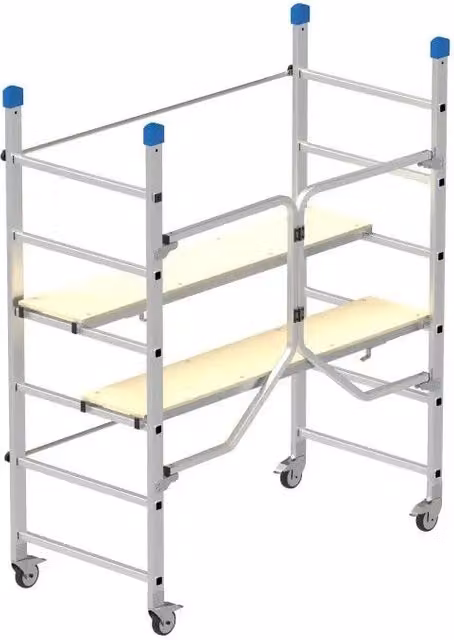 Trabattello dinamico IPERBRIKO in alluminio argento L: 168 cm, P: 75 cm, H: 180 cm