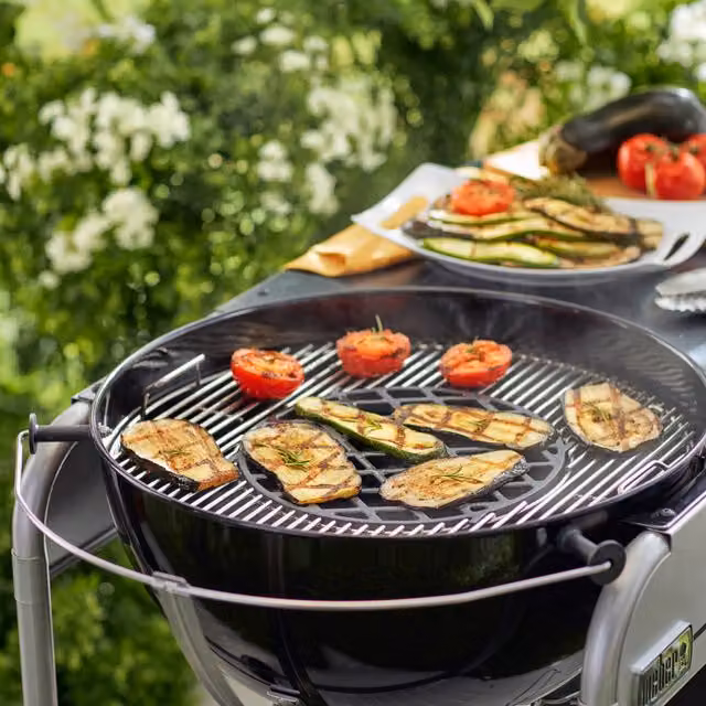 Griglia di rosolatura per barbecue Weber in ghisa e acciaio smaltato nero