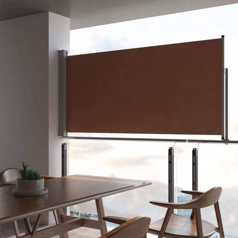 Maison Exclusive - Tenda da sole laterale estensibile, 120x300 cm, color marrone