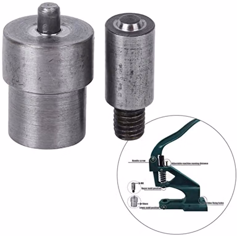 Stampo per occhielli, macchina per presse manuali, strumento per fissare occhielli per la realizzazione di stampi fai-da-te, strumento manuale per l'installazione, acciaio (6 mm)