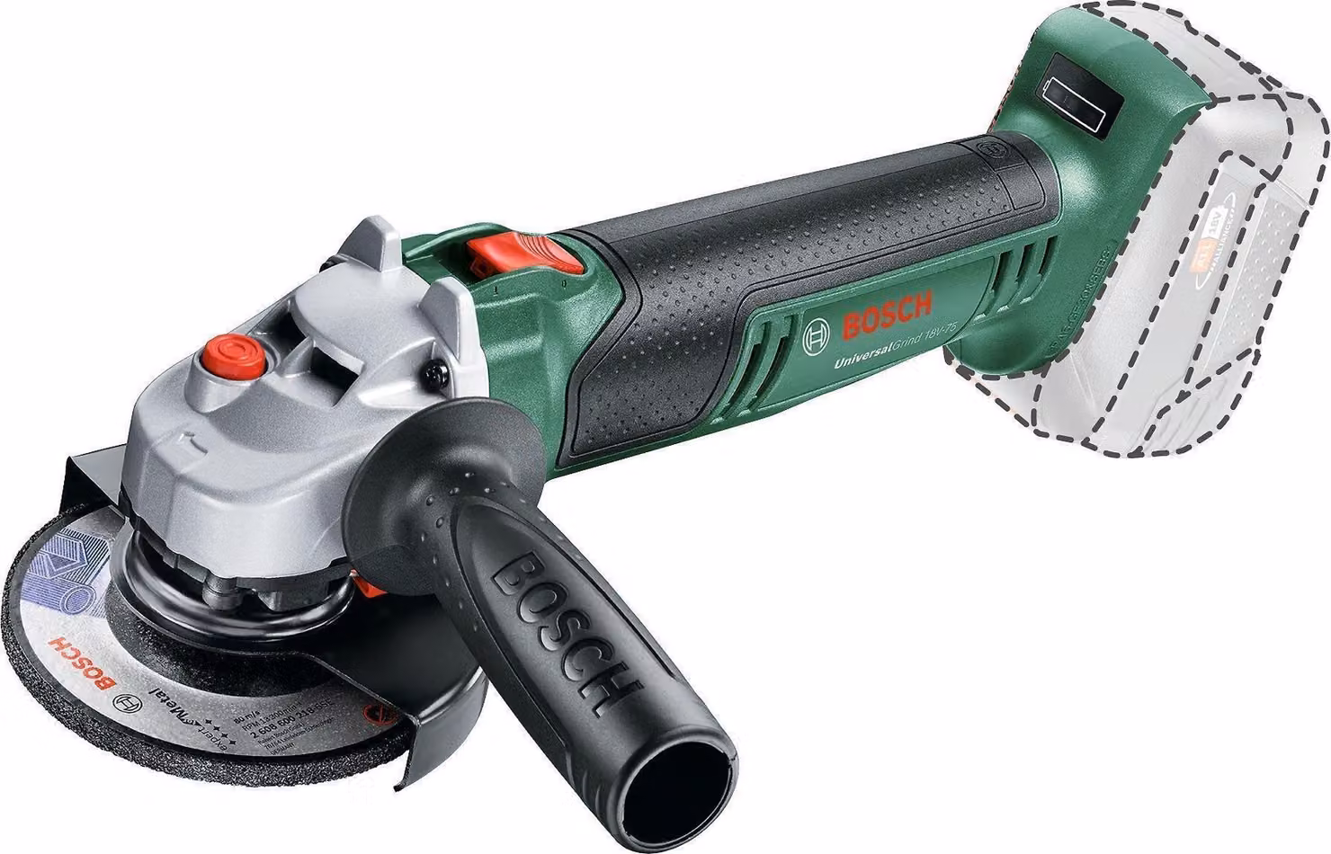 Bosch UniversalGrind 18V-75 - Smerigliatrice angolare a batteria - 125 mm - senza batteria - 18 V (06033E5001)