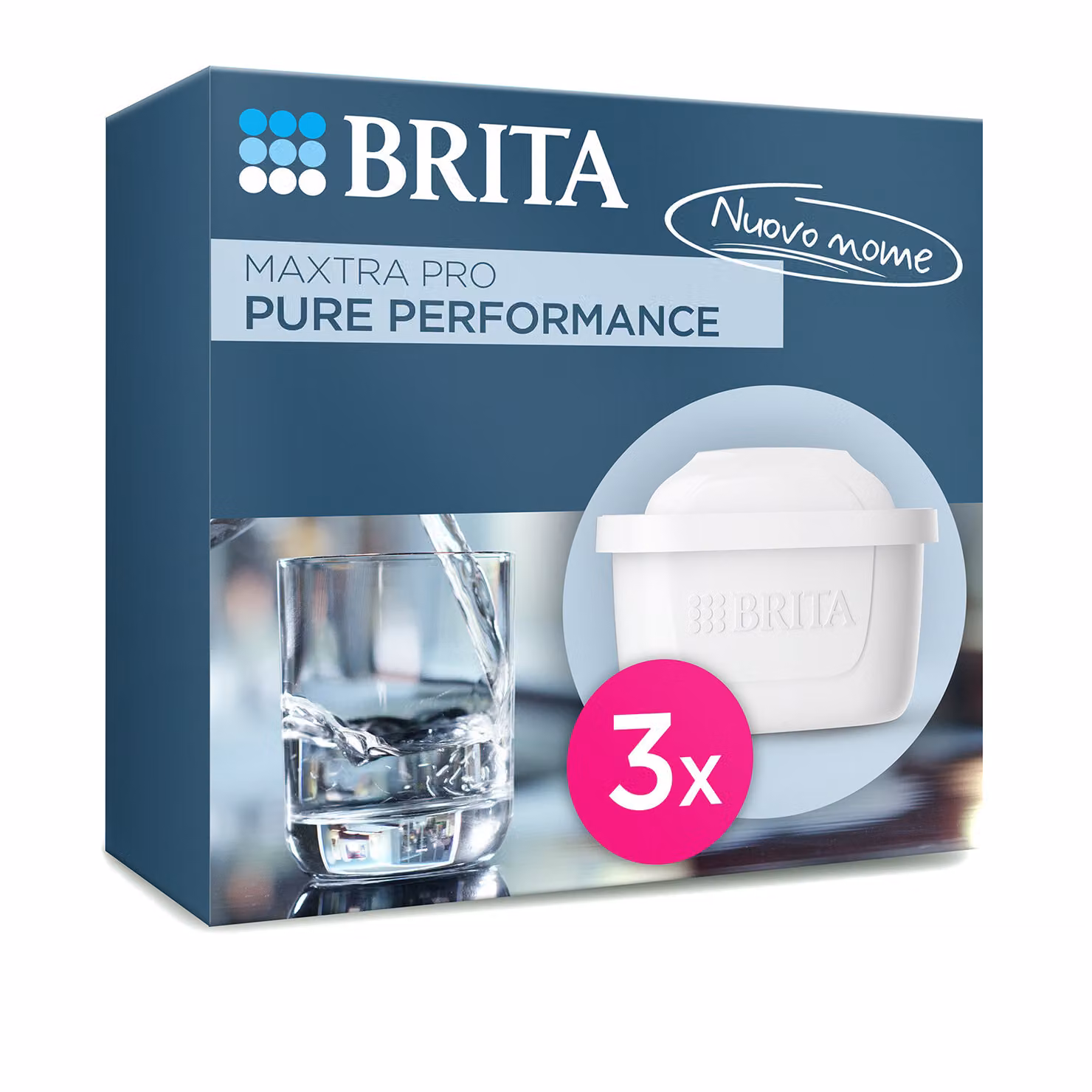 Set di 3 filtri per caraffa Brita MAXTRA PRO All in One per la riduzione di cloro, calcare, PFAS e metalli – 3
