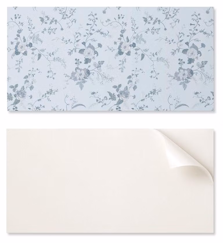 Pannello decorativo in vinile per parete, ideale per la sala da pranzo, dimensioni 100 x 50 cm, con motivo floreale su sfondo neutro