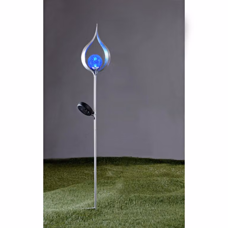LED solare giardino 93 cm fiamma luce argento lampada solare luce solare decorazione giardino luce blu luce solare palla luce