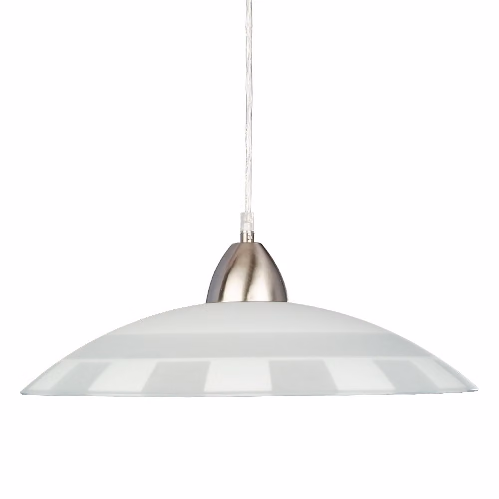 Lampada a sospensione PLATE 1XE27/40W bianco opaco con decoro L:45cm L:45cm H:145cm dimmerabile