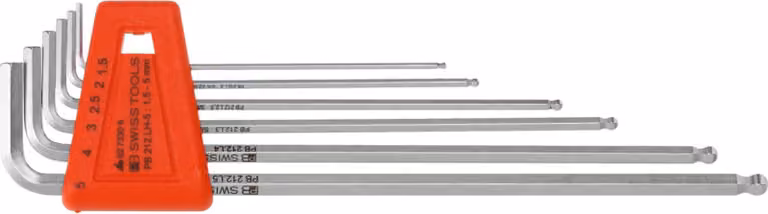 PB Swiss Tools Set di cacciaviti angolari esagonali, cromati, 6 pezzi