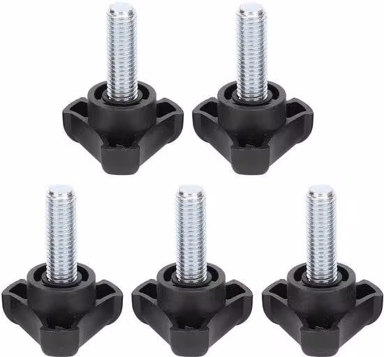 Set di cacciaviti in plastica con viti M10 - Tre impugnature in plastica triangolari - Lunghezza 30 mm - Confezione da 5 pezzi - Prodotto ecologico