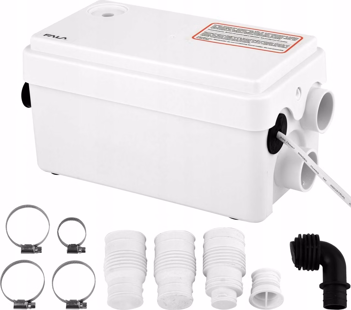 Sistema di scarico per WC, pompa per acque reflue, sifone di scarico per doccia senza trituratore, 250W