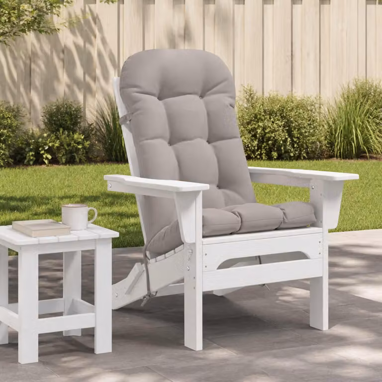 Cuscino per Lounger Sole vidaXL PUTTEN Grigio in Poliestere Resistente ai Raggi UV