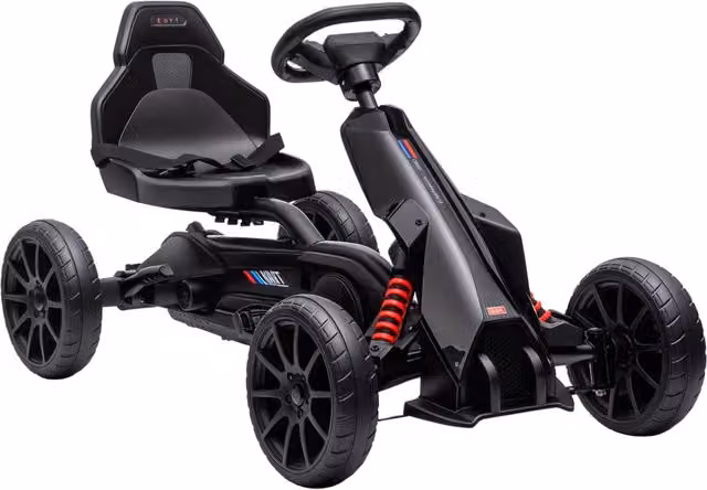 Go-Kart a Pedali XYLO per Bambini con Sedile Regolabile e Freno a Mano, Nero – 1