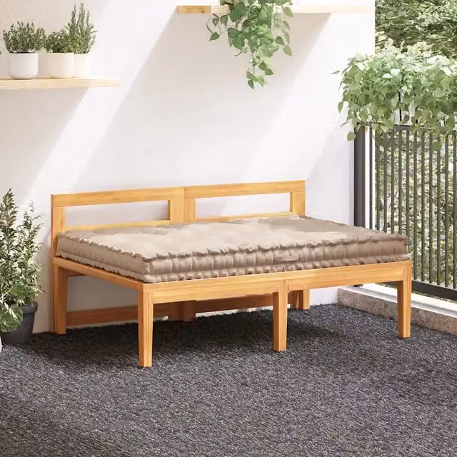 Cuscino per pallet e pavimento vidaXL in cotone beige L: 120 cm, P: 80 cm, H: 10 cm