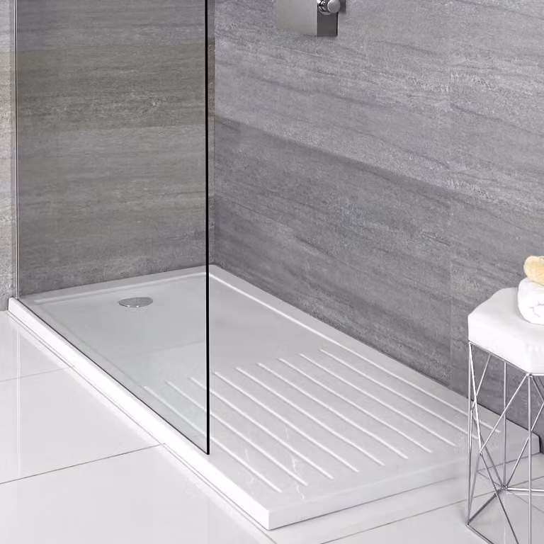 Piatto Doccia Rettangolare Bianco Walk-In Antiscivolo 1400 X 900mm
