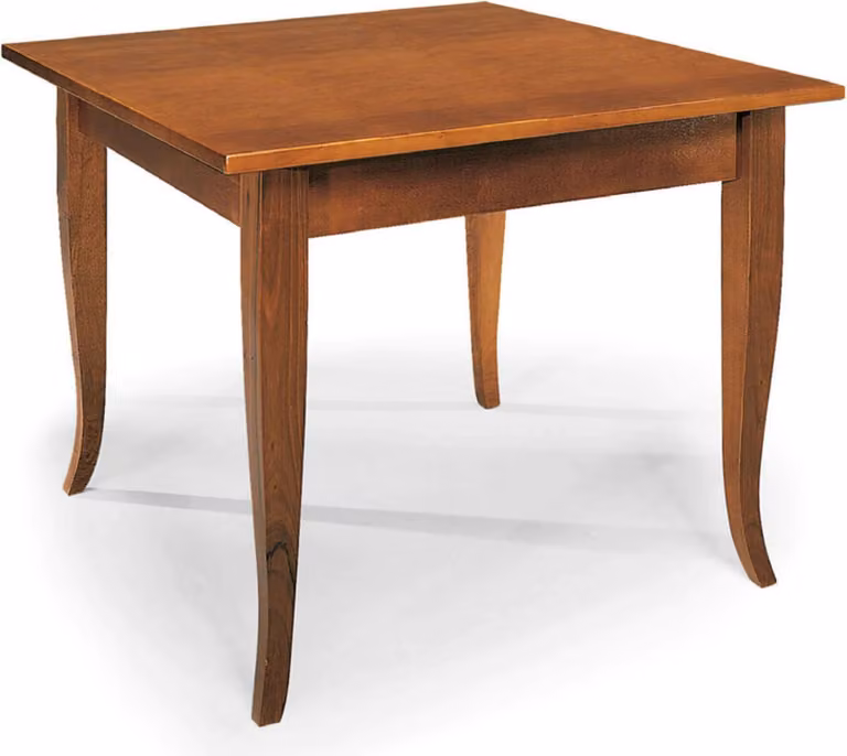 Milani Home - tavolo da pranzo fisso 120 x 80 cm, legno massello, noce