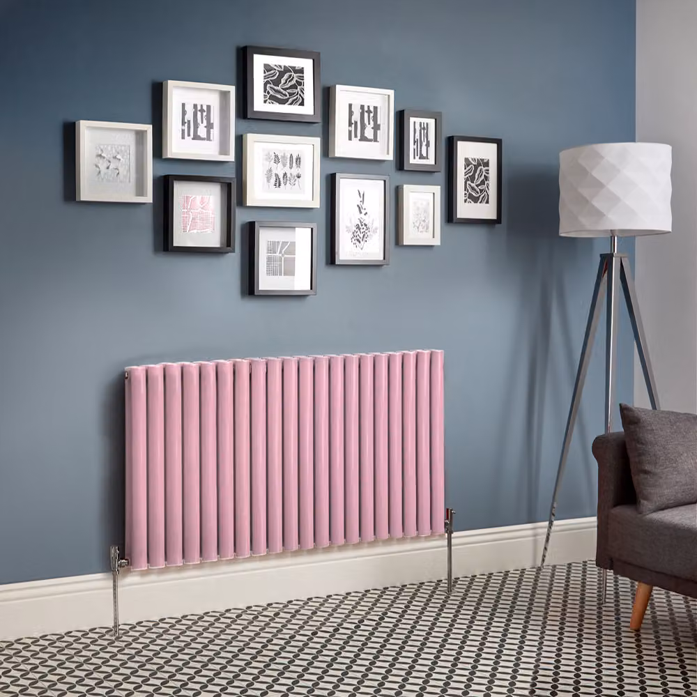 Radiatore di Design Orizzontale  Rosa -  635mm x 1180mm  - Pannello Doppio  - Revive