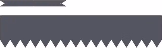 Set di 30 bordure per prato in acciaio DESIGN IN, colore antracite, L: 100 cm, H: 20 cm, P: 0,05 cm, CFW8530128