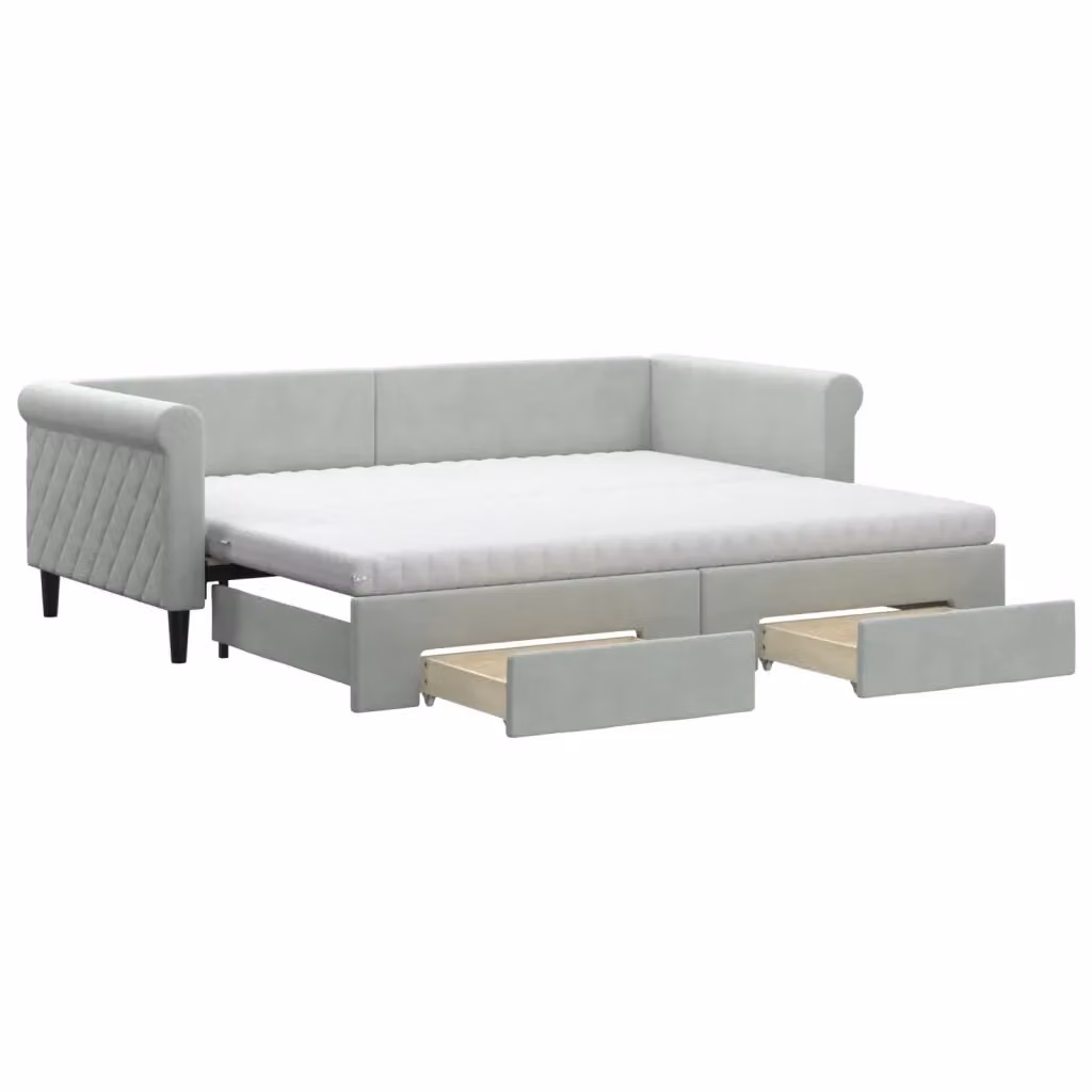Divano Letto Moderno vidaXL Grigio per Soggiorno e Camera da Letto – 2