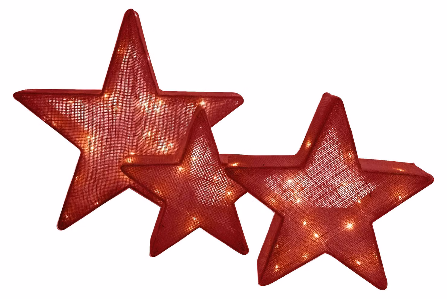 Stelle di Natale illuminate Set da 3 luci natalizie per esterni Stelle 5273621