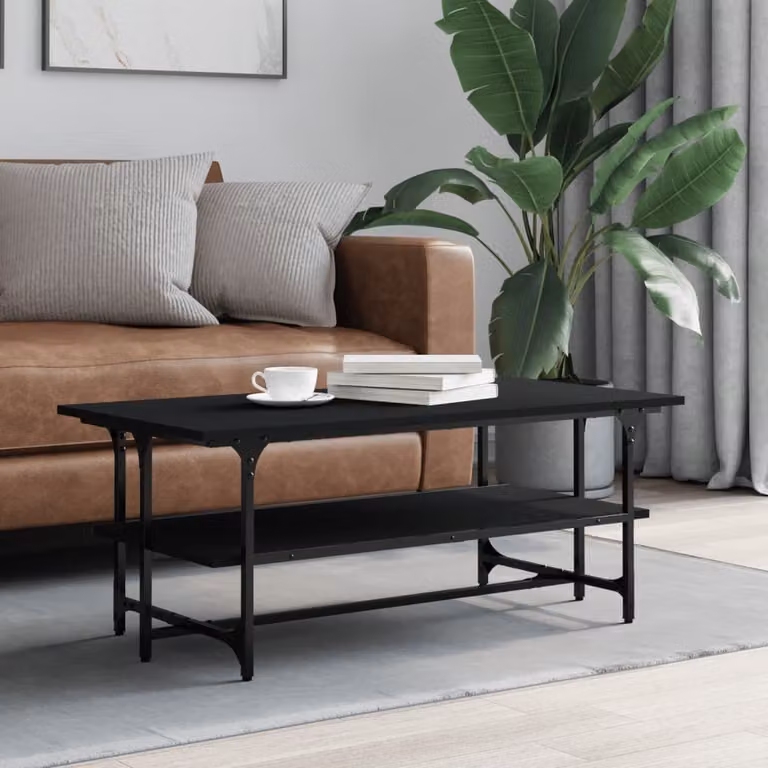 Maison Exclusive - Tavolino nero 100x50x40 cm Materiale ligneo