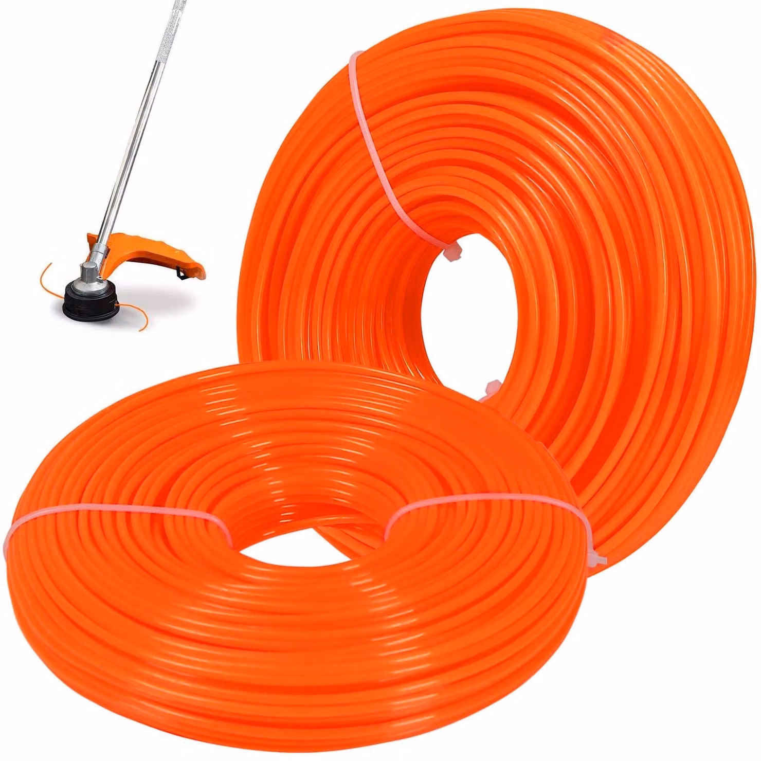 Filo di nylon da 2,4 mm per tagliaerba elettrico, bobina da 100 metri, ideale per la cura del giardino