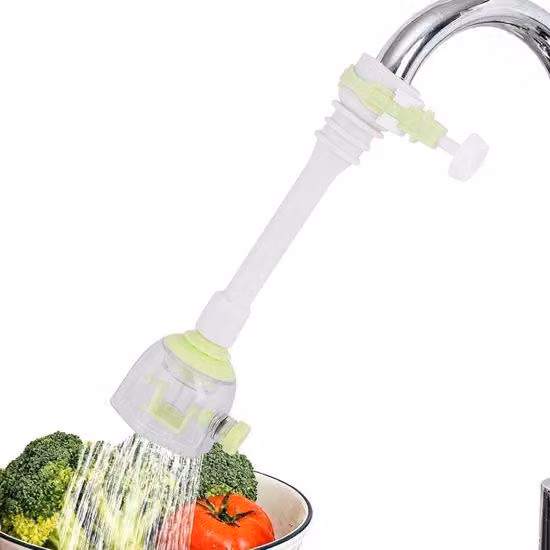 Rubinetto per lavello da cucina con rotazione a 360 gradi - lunghezza 18 cm - colore verde - risparmio idrico - regolabile