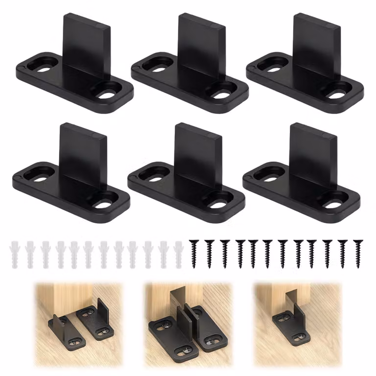 6 guide per porte scorrevoli, dimensioni 45 x 20 x 24 mm, guida multifunzionale per porte scorrevoli a pavimento
