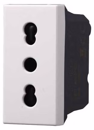 Presa bipasso compatibile Bticino Axolute 2P+T 10/16A 250V colore bianco Ettroit AB2001
