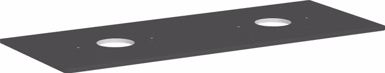 hansgrohe Xelu Q Console avec 2 découpes rondes, 1360x550, pour vasque à poser, sans trou pour robinet, 54118910, 54118910