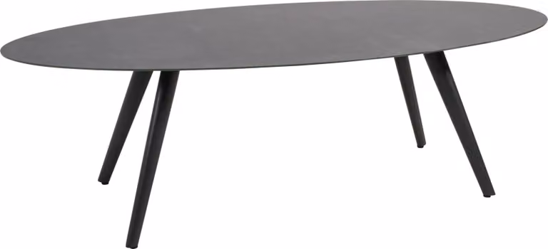 Tavolo - Ovale - 240x110x74 cm - Alluminio - Vetroceramica