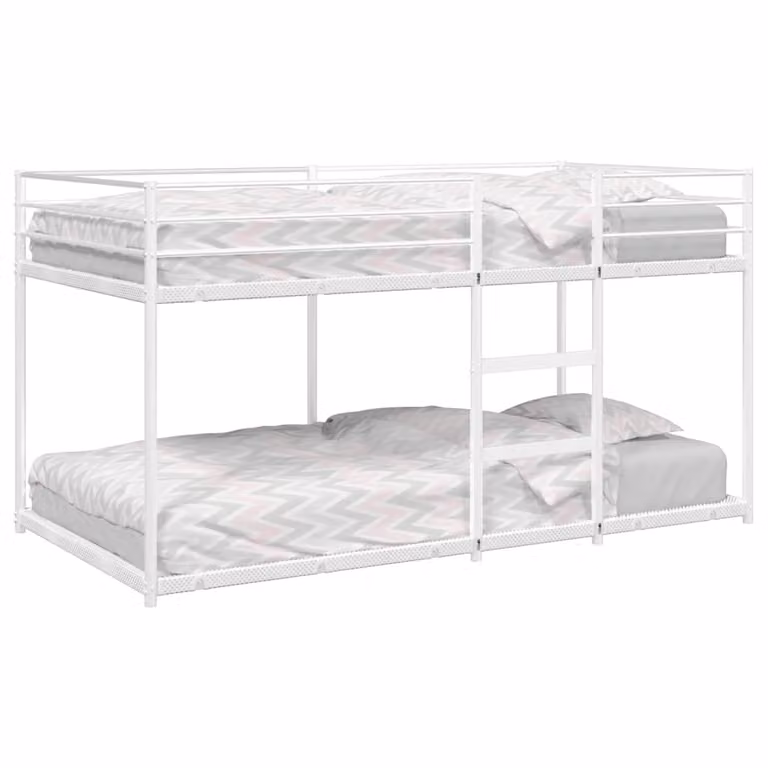 Letto a castello vidaXL in metallo bianco per bambini L/P/H: 190 x 90 x 195 cm