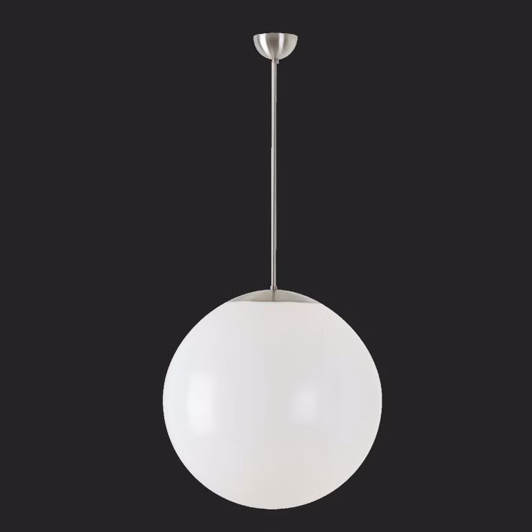 OSMONT ISI66159 ISIS P4 apparecchio a sospensione in plastica acciaio inox spazzolato / bianco IP40 3000 K 41W LED combinazione di emergenza 3 h