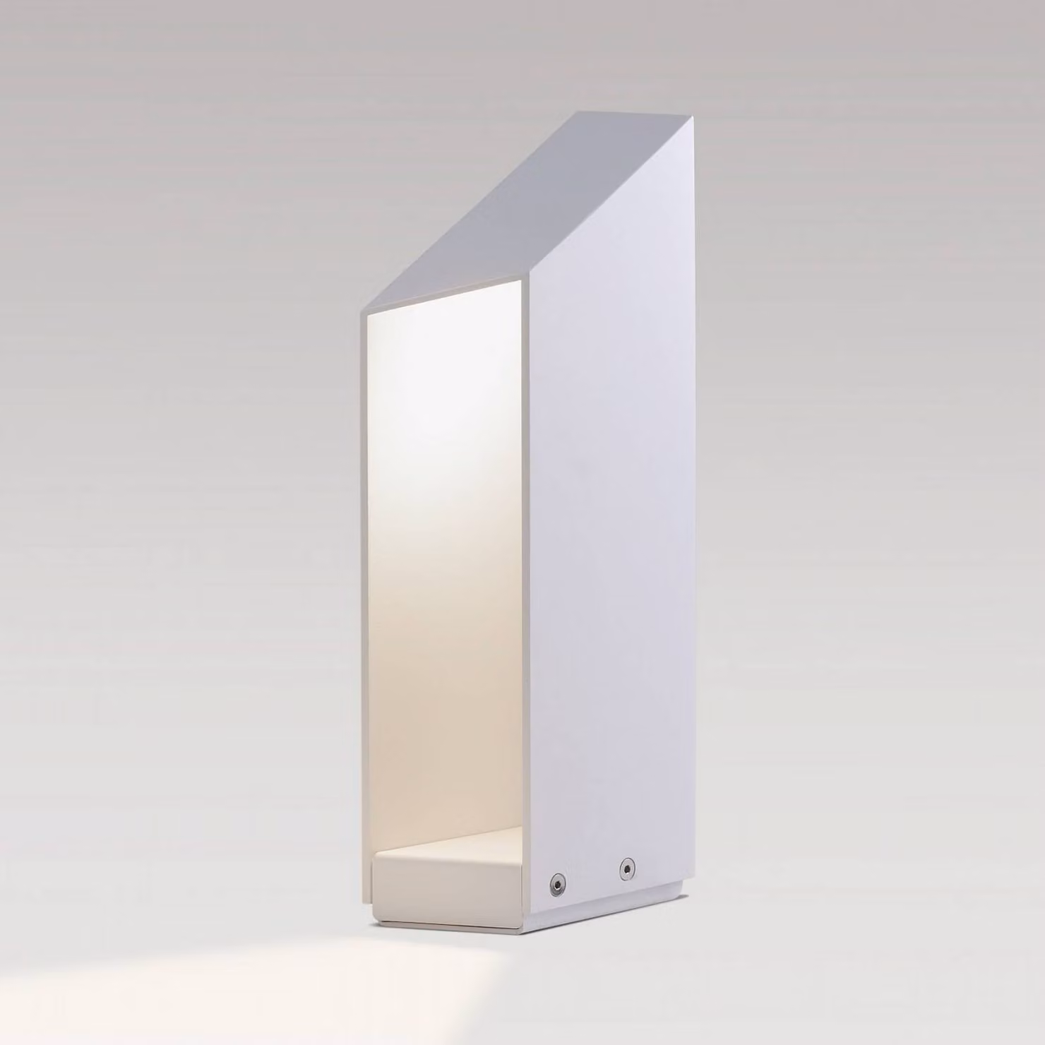 MARSET lampioncino LED Domus, altezza 37 cm, bianco, alluminio dimmerabile, Bianco / Opale, Alluminio, Design, Lampada LED da esterni
