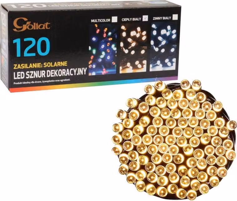 Luci Albero Di Natale 120 Led-Solar Bianco Caldo