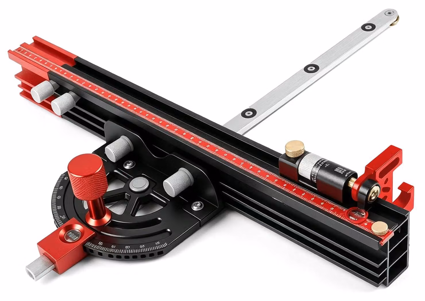 Supporto per tenda regolabile - 89 cm estensibile - lega di alluminio - rosso e nero