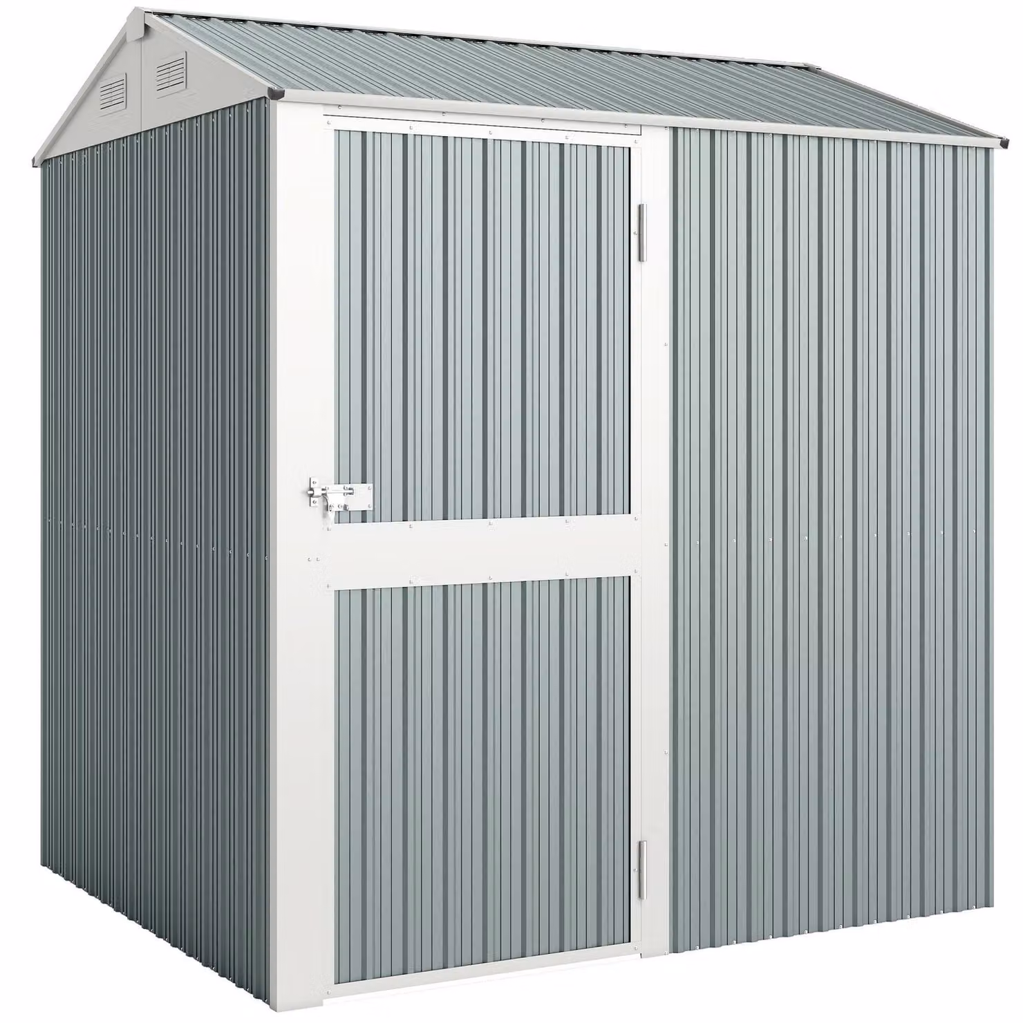 Capanno da giardino in metallo, 3,5 m², con serratura | Colore: grigio chiaro | Dimensioni: 209x177x236 cm