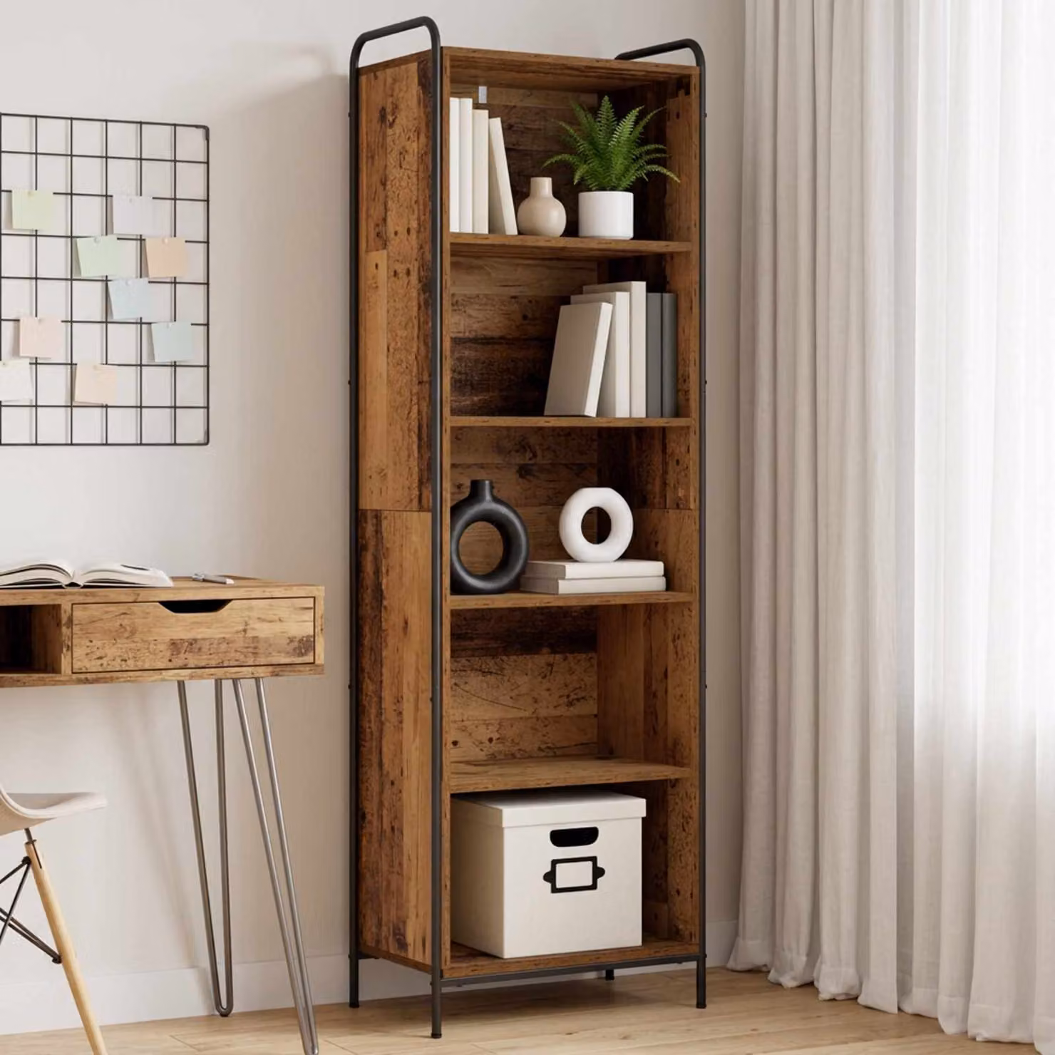 vidaXL Armadio per Libri 55,5 x 33 x 174 cm Legno ingegnerizzato