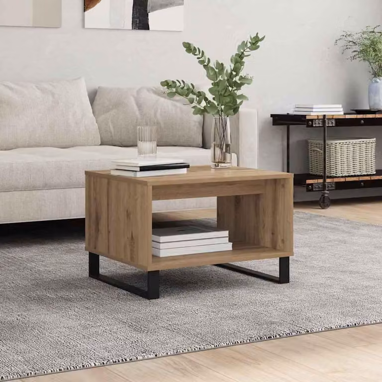 Maison Exclusive - Tavolino Artisan in rovere 60 x 50 x 40 cm Materiale ligneo