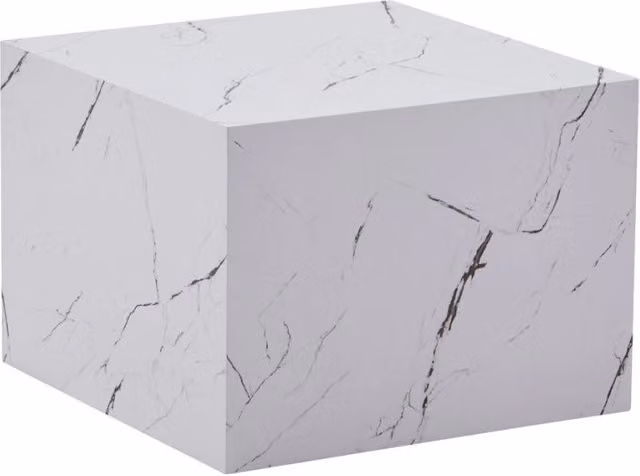 Tavolino da salotto Cuboid bianco effetto marmo