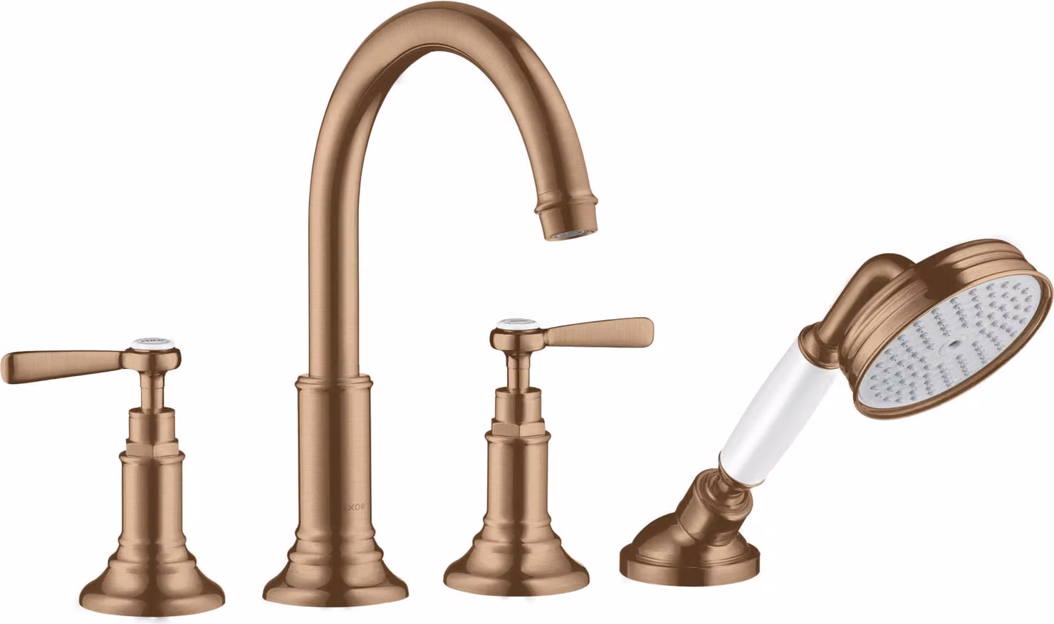 hansgrohe AXOR AXOR Montreux 4 trous pour bordure de carrelage, béqu'illes, projection 196mm, 16554310, 16554310