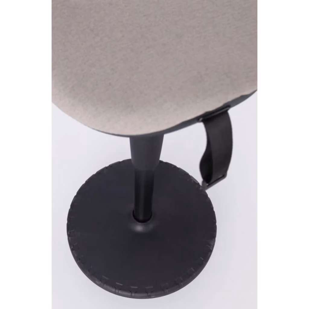 Sgabello moderno Bizzotto Caleb in tessuto beige di forma cilindrica – 3